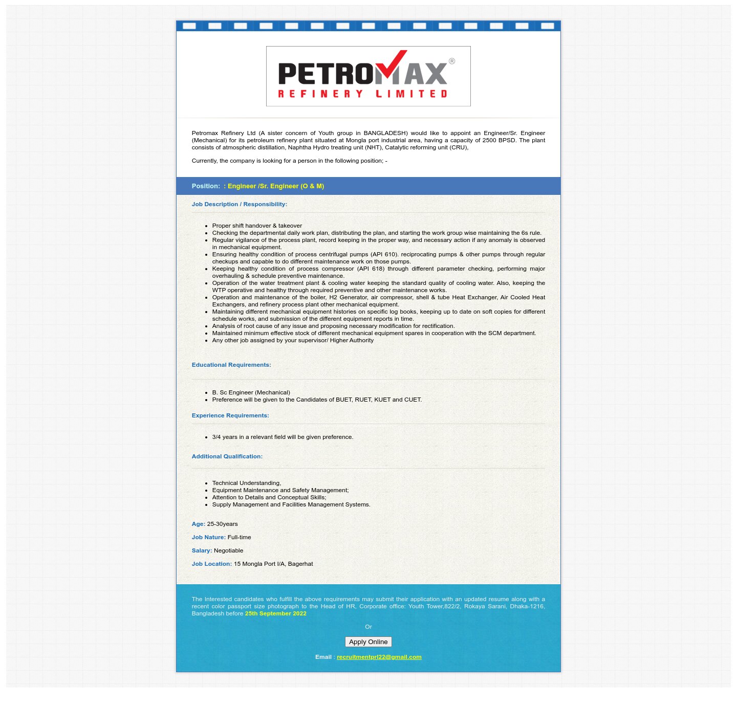 Petromax Refinery Ltd